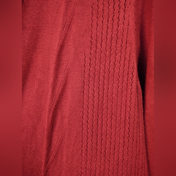 Cranberry Red Cardigan, 2x, EUC - Picture 4 of 4